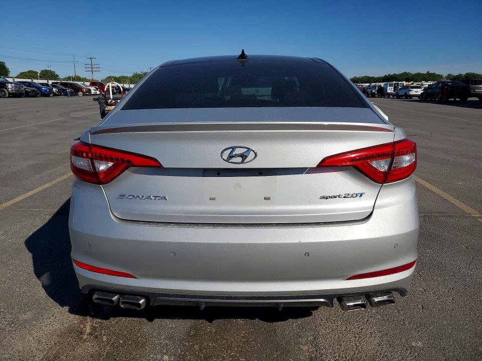 2015 Hyundai Sonata VIN 5NPE34AB0FH071859 COPART salvage auction — FRONT END, Id - Salvage Certificate Of Title, sold $1,350 on 2026-08-21 (photo 6)