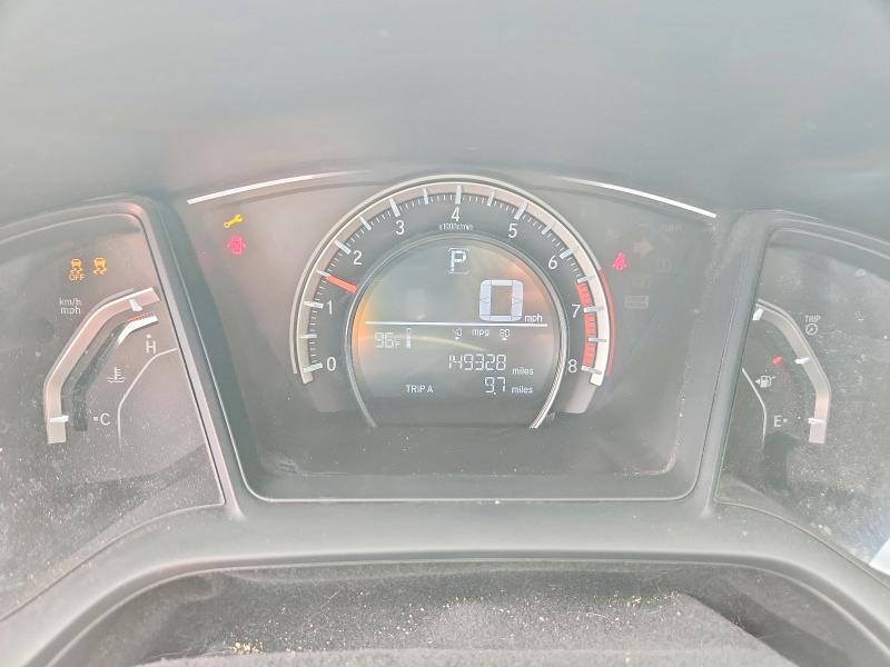 2017 Honda Civic VIN SHHFK7H20HU222861 COPART salvage auction — REAR END, Tx - Salvage Vehicle Title, sold $175 on 2026-07-24 (photo 9)