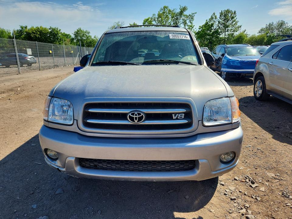 2001 Toyota Sequoia VIN 5TDBT48A21S001590 COPART salvage auction — FRONT END, Pa - Certificate Of Salvage, sold $800 on 2026-07-22 (photo 5)