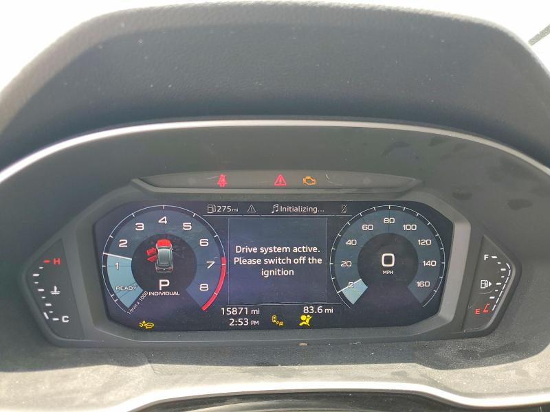 2025 Audi Q3 VIN WA1EECF31S1071080 COPART salvage auction — ROLLOVER, In - Cert Of Title-Salvage Title, sold $4,950 on 2026-07-17 (photo 9)
