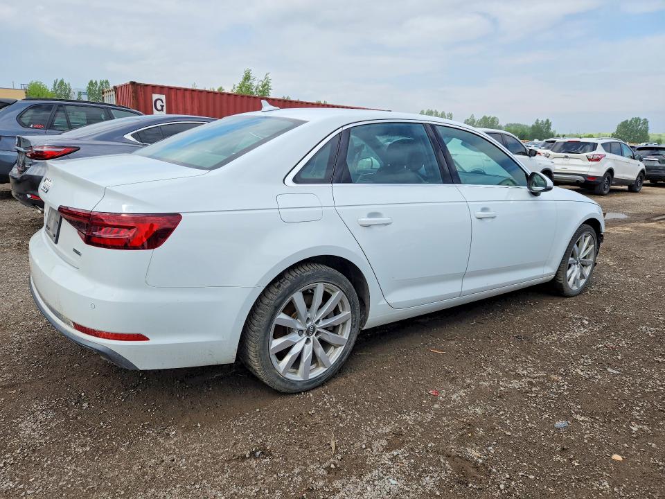 2019 Audi A4 VIN WAUANAF44KN011995 COPART salvage auction — FRONT END, On - Permit No Brand - Unfit, sold $6,200 on 2026-07-14 (photo 3)