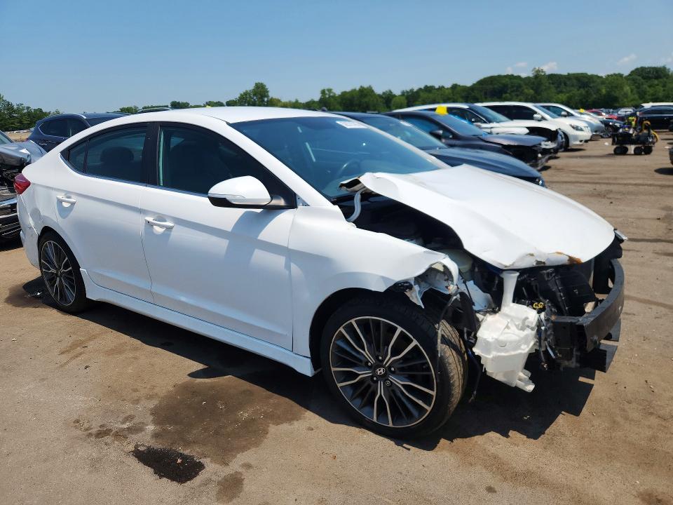 2017 Hyundai Elantra VIN KMHD04LB9HU345646 COPART salvage auction — FRONT END, Ct - Cert Of Title-Parts Only Salva, sold $550 on 2026-07-17 (photo 4)