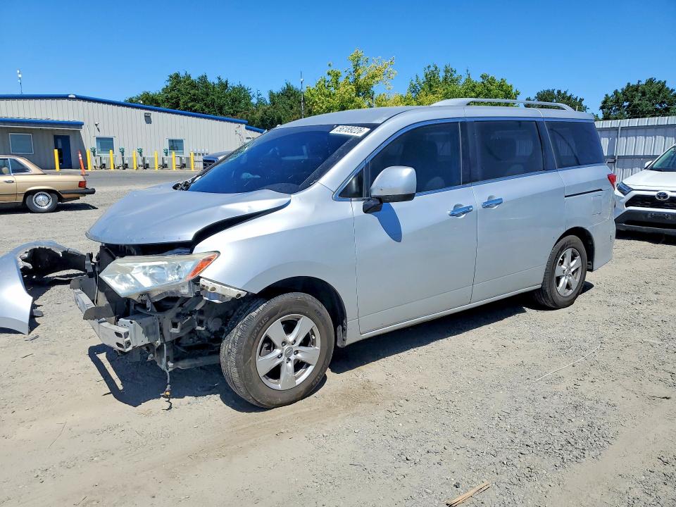 2016 Nissan Quest VIN JN8AE2KP4G9153079 COPART salvage auction — FRONT END, Ca - Salvage Certificate, sold $100 on 2026-07-09 (photo 1)