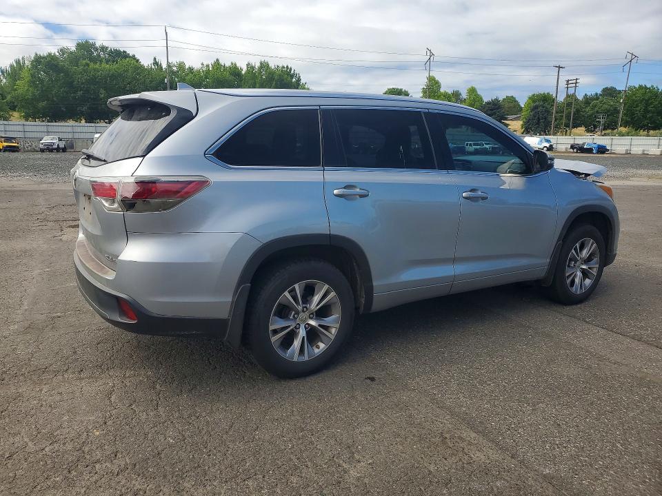 2015 Toyota Highlander VIN 5TDJKRFH8FS193035 COPART salvage auction — FRONT END, OR - SALVAGE TITLE CERTIFICATE, sold $300 on 2026-07-29 (photo 3)