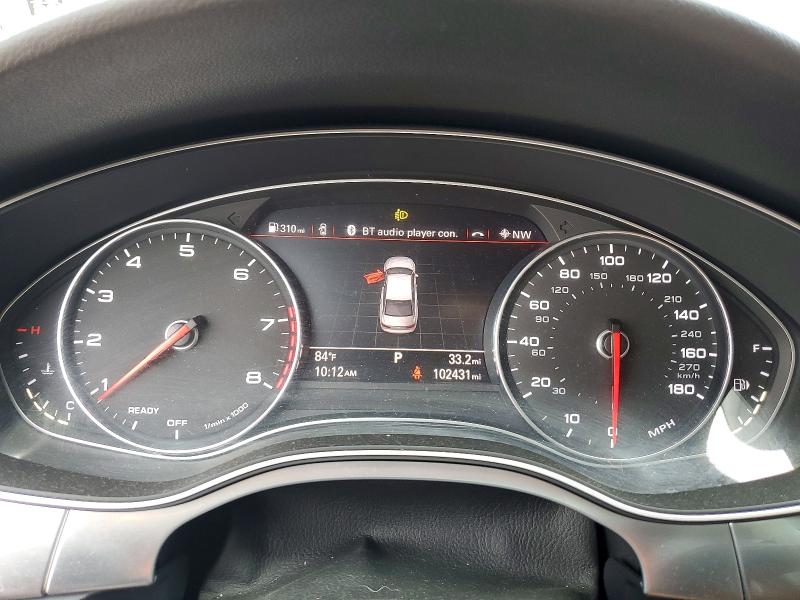2016 Audi A6 VIN WAUGFAFC0GN178795 COPART salvage auction — FRONT END, Tx - Salvage Vehicle Title, sold $3,100 on 2026-07-02 (photo 9)