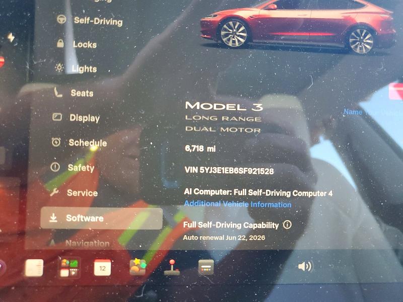 2025 Tesla Model 3 VIN 5YJ3E1EB6SF921528 COPART salvage auction — REAR END, Co - Salvage Title, sold $350 on 2026-07-28 (photo 9)