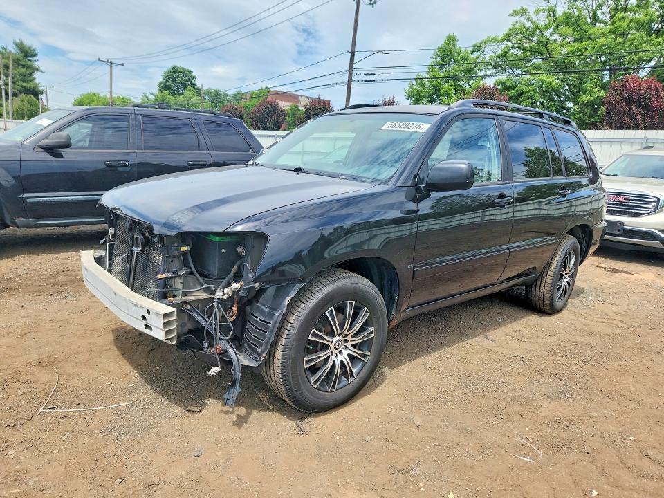 2007 Toyota Highlander VIN JTEEP21A070199948 COPART salvage auction — FRONT END, Ct - Cert Of Title-Salvage, sold $725 on 2026-07-07 (photo 1)