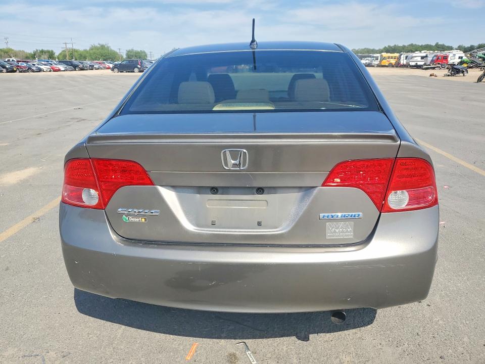 2008 Honda Civic hybrid VIN JHMFA36228S006687 COPART salvage auction — FRONT END, Id - Salvage Certificate Of Title, sold $325 on 2026-07-09 (photo 6)