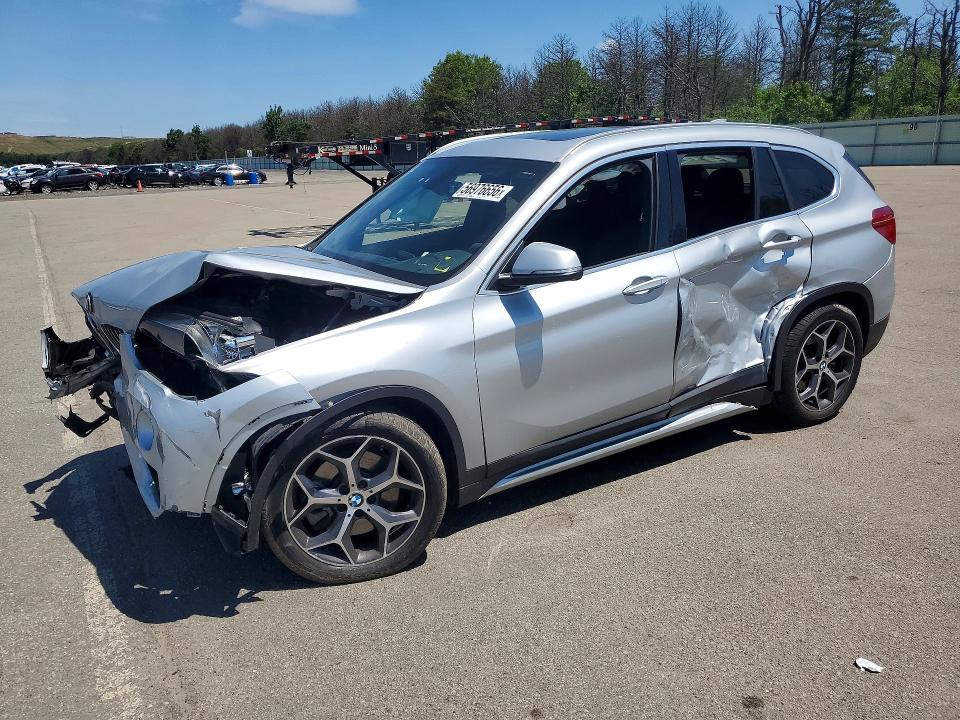 2018 BMW X1 VIN WBXHT3C38J3H30536 COPART salvage auction — FRONT END, Ny - Mv-907A Salvage Certificate, sold $1,550 on 2026-07-06 (photo 1)