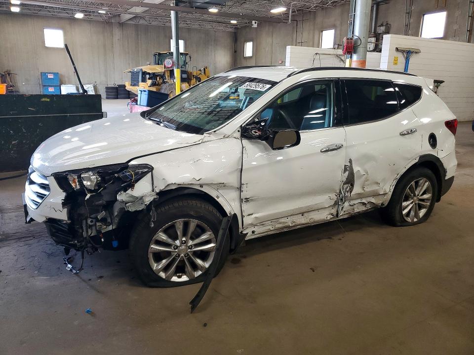 2018 Hyundai Santa fe VIN 5XYZUDLA2JG550156 COPART salvage auction — FRONT END, Mn - Cert Of Title-Salvage, sold $2,000 on 2026-07-07 (photo 1)