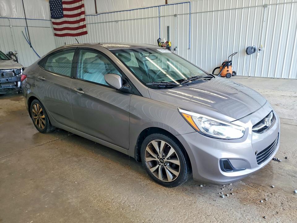 2017 Hyundai Accent VIN KMHCT4AE6HU364204 COPART salvage auction — FRONT END, Pa - Cert Of Title, sold $825 on 2026-07-22 (photo 4)
