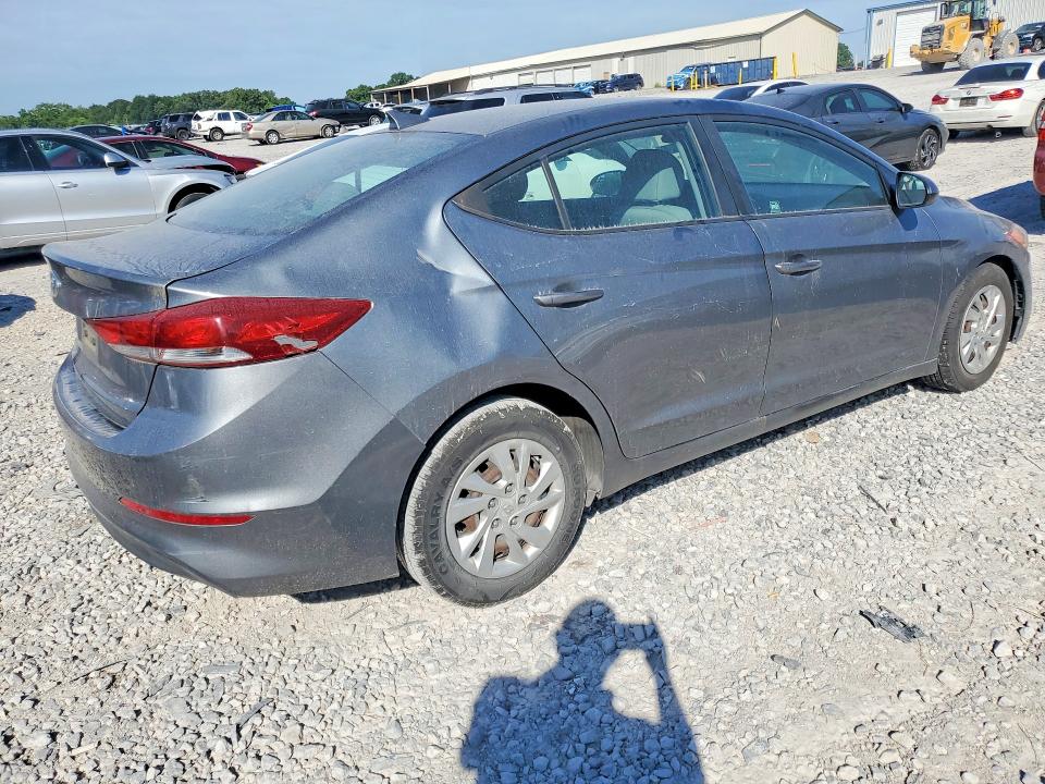 2017 Hyundai Elantra VIN KMHD74LF2HU089848 COPART salvage auction — REAR END, Tn - Salvage Certificate, sold $1,800 on 2026-07-28 (photo 3)