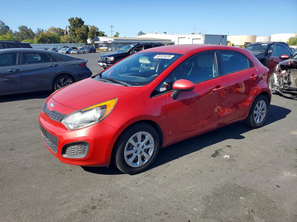 2013 Kia Rio VIN KNADM5A39D6226713 COPART salvage auction — SIDE, Ca - Salvage Certificate, sold $1,150 on 2026-07-08 (photo 1)