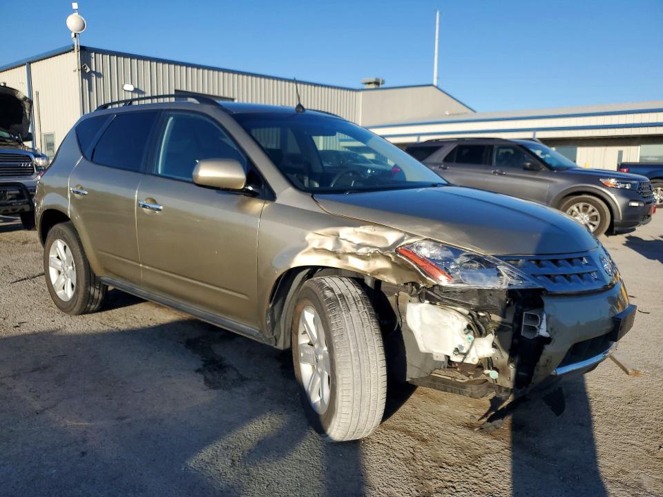 2007 Nissan Murano VIN JN8AZ08W27W627040 COPART salvage auction — FRONT END, Nv - Salvage Title, sold $1,500 on 2026-07-28 (photo 4)