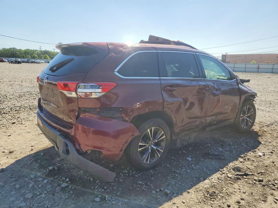 2017 Toyota Highlander VIN 5TDBZRFH9HS411843 COPART salvage auction — ALL OVER, Nj - Cert Of Title-Salvage, sold $1,950 on 2026-07-22 (photo 3)