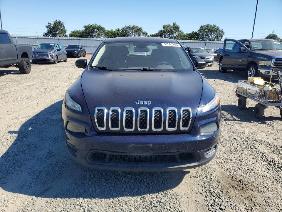 2014 Jeep Cherokee VIN 1C4PJMAB4EW224878 COPART salvage auction — VANDALISM, Ca - Salvage Certificate, sold $950 on 2026-07-02 (photo 5)