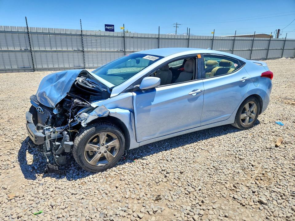 2013 Hyundai Elantra VIN KMHDH4AE9DU848092 COPART salvage auction — FRONT END, Ut - Salvage Certificate, sold $350 on 2026-07-24 (photo 1)