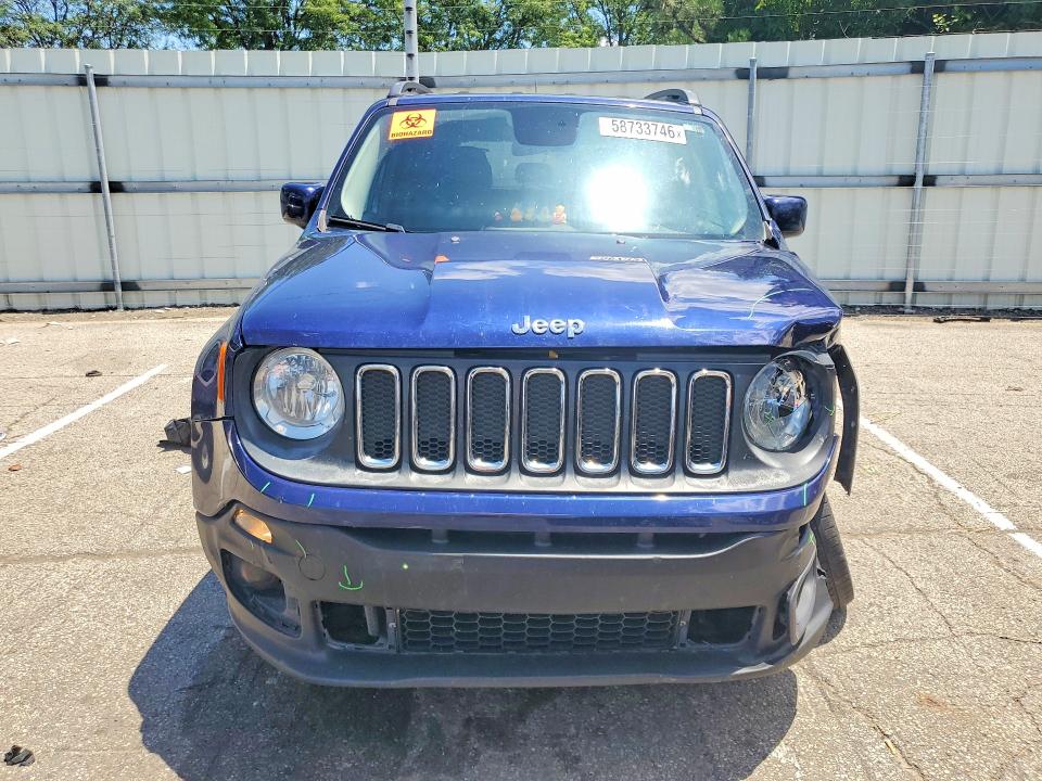 2017 Jeep Renegade VIN ZACCJBBB9HPF56415 COPART salvage auction — FRONT END, Oh - Cert Of Title-Salvage, sold $100 on 2026-07-24 (photo 5)
