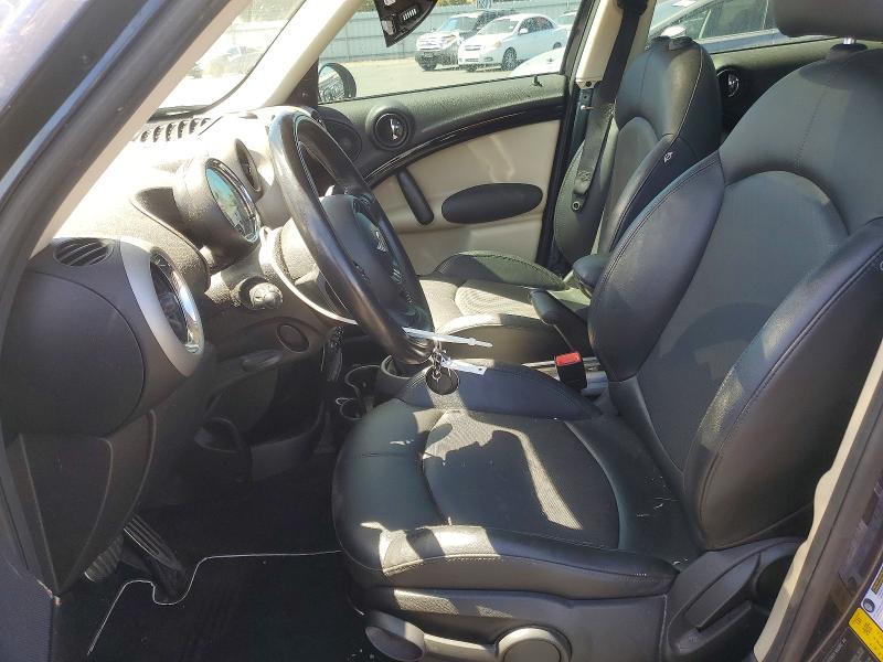 2012 Mini VIN WMWZC5C57CWL56723 COPART salvage auction — WATER/FLOOD, Ca - Salvage Certificate, sold $450 on 2026-08-03 (photo 7)