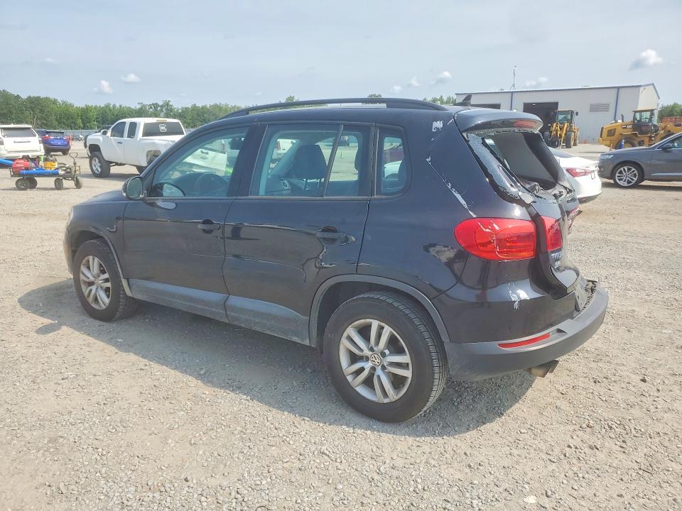 2017 Volkswagen Tiguan VIN WVGAV7AX7HK021496 COPART salvage auction — REAR END, Nc - Salvage Certificate Of Title, sold $900 on 2026-08-03 (photo 2)