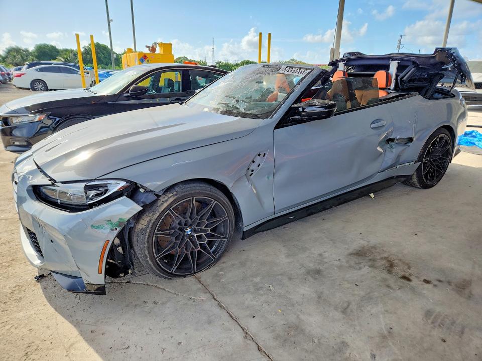 2022 BMW M4 VIN WBS33BA01NCJ47540 COPART salvage auction — SIDE, Fl - Cert Of Title Slvg Rebuildable, sold $17,300 on 2026-07-15 (photo 1)