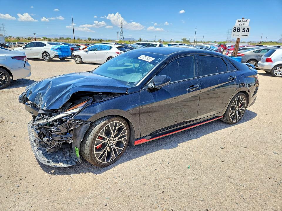 2022 Hyundai Elantra VIN KMHLW4AK8NU001346 COPART salvage auction — FRONT END, Az - Cert Of Title - Salvage, sold $5,200 on 2026-07-08 (photo 1)