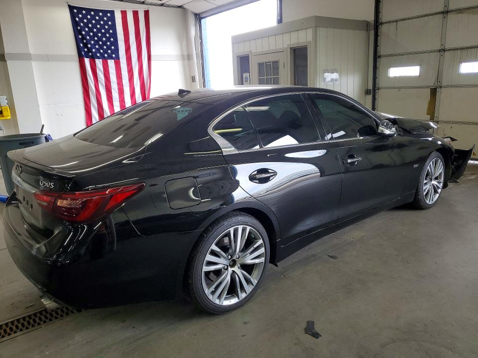 2018 Infiniti Q50 VIN JN1EV7AR6JM611922 COPART salvage auction — FRONT END, Wa - Bill Of Sale, sold $2,050 on 2026-07-17 (photo 3)