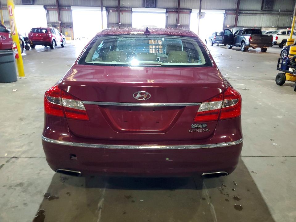 2013 Hyundai Genesis VIN KMHGC4DD4DU210217 COPART salvage auction — WATER/FLOOD, Fl - Cert Of Title-Flood & Rebuilt, sold $725 on 2026-07-13 (photo 6)