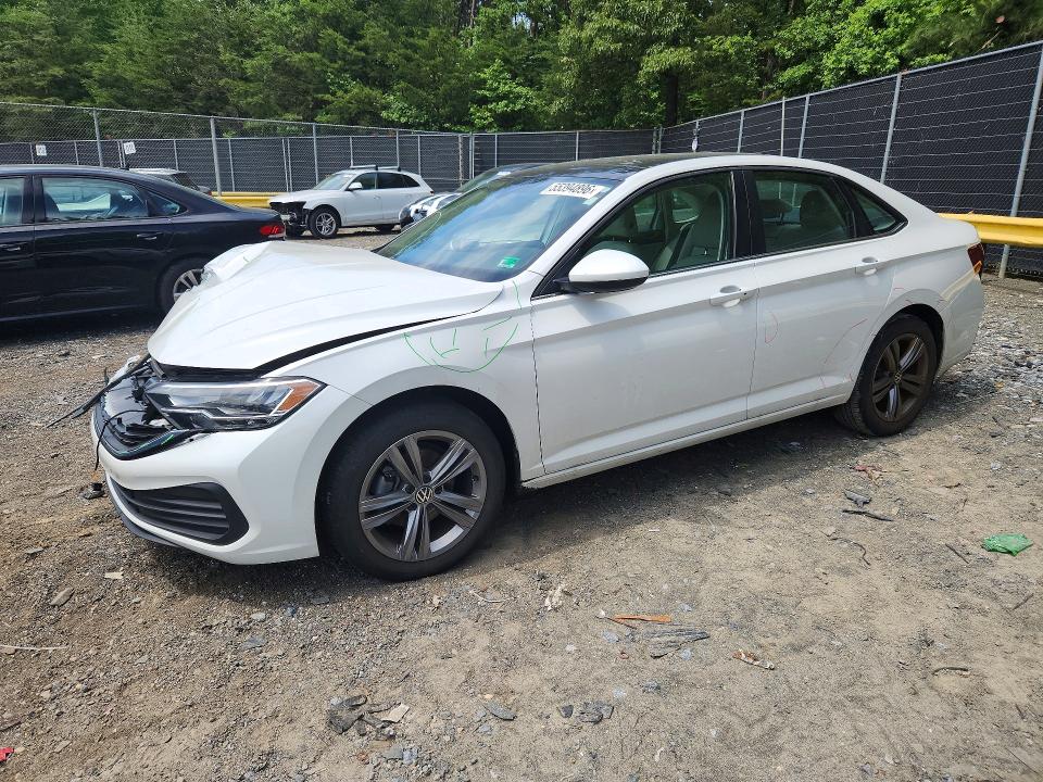 2022 Volkswagen Jetta VIN 3VW7M7BU0NM033965 COPART salvage auction — FRONT END, Salvage Title, sold $3,200 on 2026-07-28 (photo 1)