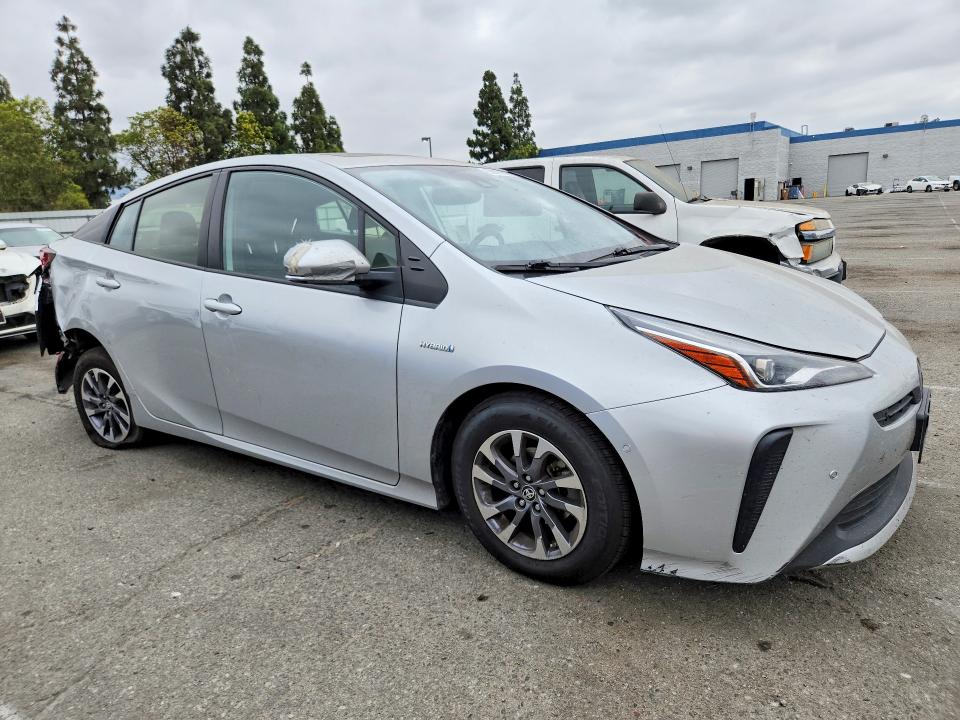 2021 Toyota Prius VIN JTDKAMFU5M3134790 COPART salvage auction — REAR END, Ca - Salvage Certificate, sold $1,450 on 2026-07-21 (photo 4)