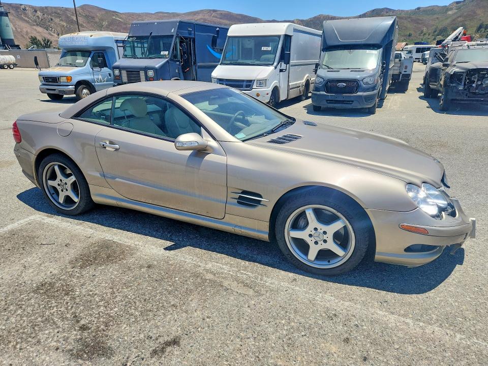 2003 Mercedes-benz Sl-class VIN WDBSK75F13F046896 COPART salvage auction — FRONT END, CA - SALVAGE CERTIFICATE, sold $1,600 on 2026-07-28 (photo 4)