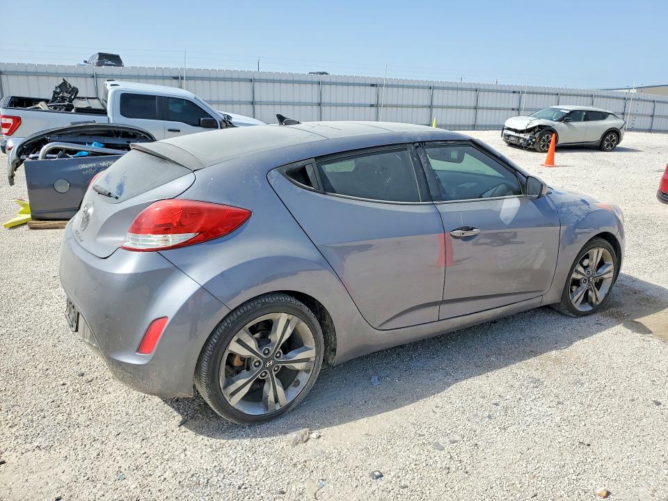 2016 Hyundai Veloster VIN KMHTC6AD6GU248857 COPART salvage auction — FRONT END, Tx - Salvage Vehicle Title, sold $1,250 on 2026-07-16 (photo 3)