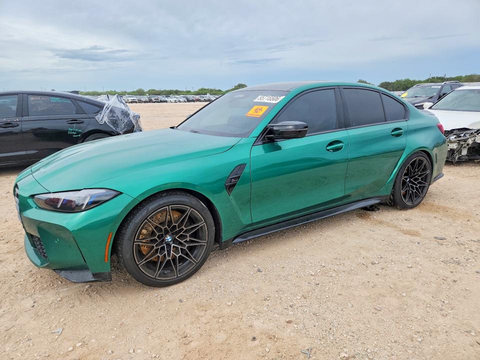 2025 BMW M3 VIN WBS33HJ03SFU42863 COPART salvage auction — WATER/FLOOD, Tx - Salvage Vehicle Title, sold $28,500 on 2026-08-27 (photo 1)