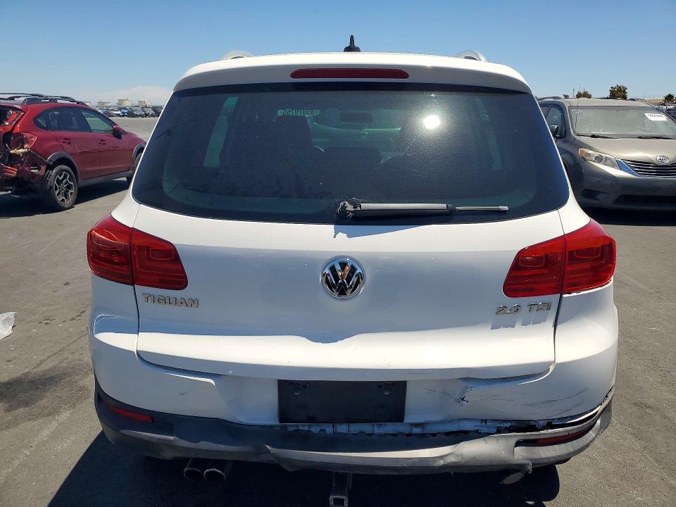 2012 Volkswagen Tiguan VIN WVGAV7AX1CW518397 COPART salvage auction — REAR END, Ca - Salvage Certificate, sold $60 on 2026-07-27 (photo 6)