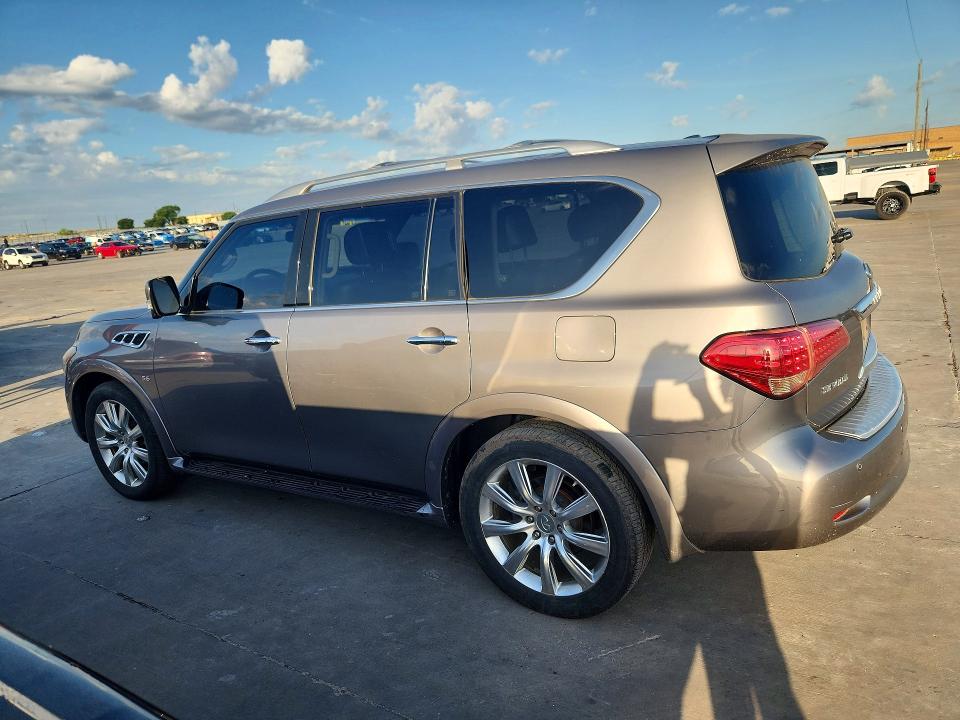 2014 Infiniti Qx80 VIN JN8AZ2NE6E9064965 COPART salvage auction — HAIL, Mt - Certificate Of Title, sold $2,000 on 2026-07-08 (photo 2)
