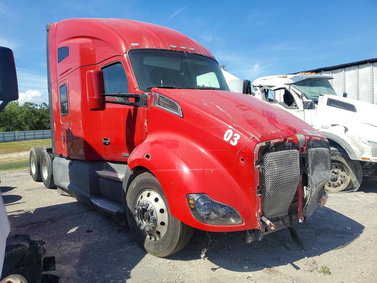 2020 Kenworth T680 VIN 1XKYD49X3LJ372756 COPART salvage auction — Front End, FL - CERTIFICATE OF DESTRUCTION, sold $6,800 on 2026-07-09 (photo 1)
