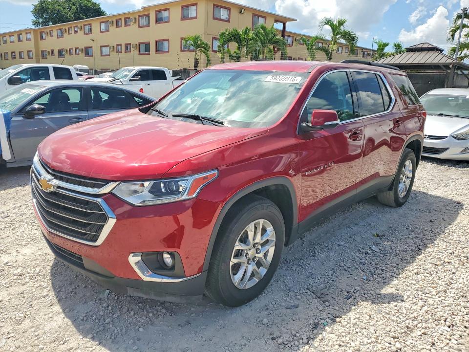 2021 Chevrolet Traverse VIN 1GNERGKW0MJ189634 COPART salvage auction — WATER/FLOOD, Fl - Certificate Of Destruction, sold $5,700 on 2026-07-09 (photo 1)