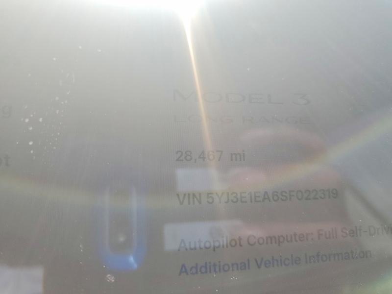 2025 Tesla Model 3 VIN 5YJ3E1EA6SF022319 COPART salvage auction — REAR END, Ny - Mv-907A Salvage Certificate, sold $9,200 on 2026-07-15 (photo 9)