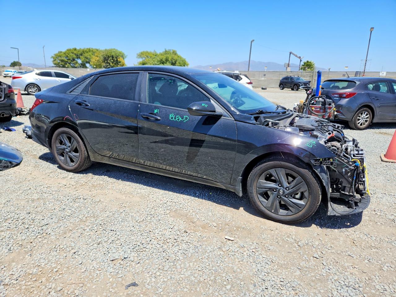 2023 Hyundai Elantra VIN KMHLM4AG9PU530020 COPART salvage auction — Front End, CA - SALVAGE CERTIFICATE, sold $3,900 on 2026-07-10 (photo 4)