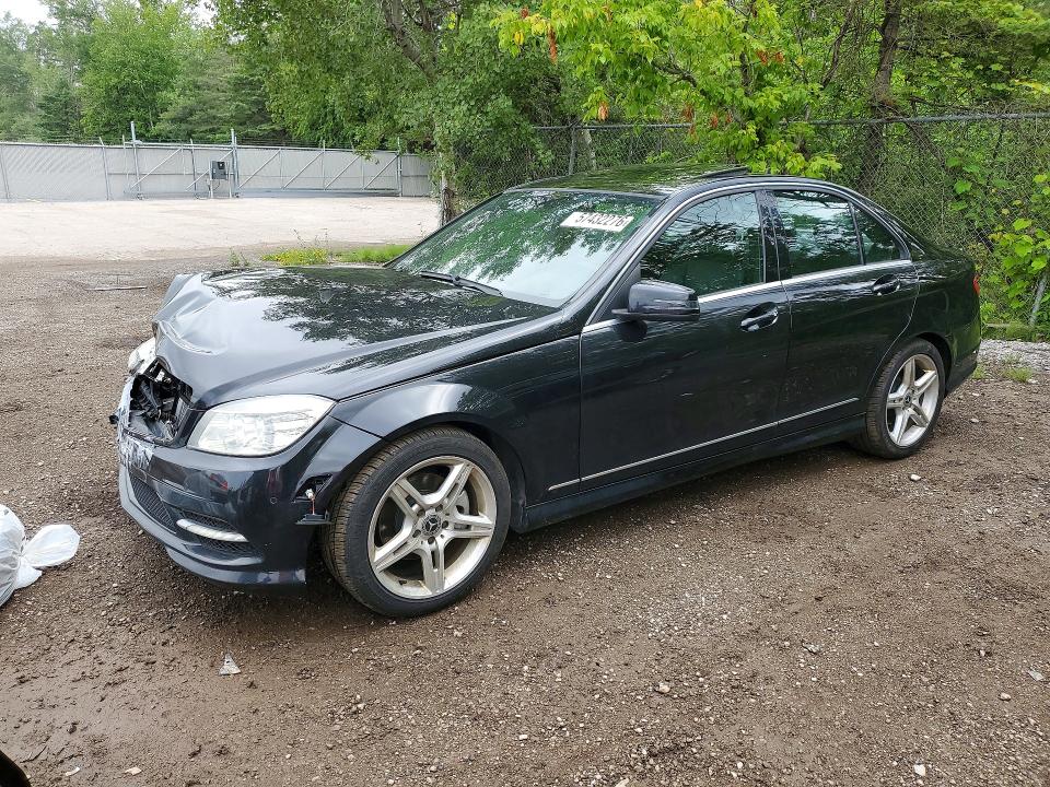 2011 Mercedes-benz C class VIN WDDGF5CB8BA512292 COPART salvage auction — FRONT END, ON - PERMIT SALVAGE, sold $700 on 2026-08-18 (photo 1)