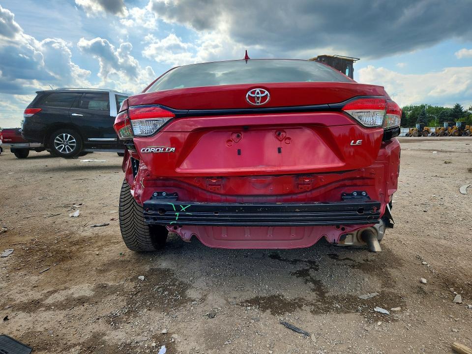 2020 Toyota VIN 5YFEPRAE0LP102957 COPART salvage auction — REAR END, IL - SALVAGE CERTIFICATE, sold $7,000 on 2026-07-28 (photo 6)