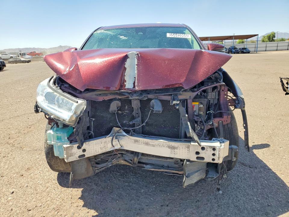2017 Toyota Highlander VIN 5TDBZRFH7HS467148 COPART salvage auction — FRONT END, Ms - Certificate Of Title, sold $3,550 on 2026-07-02 (photo 5)