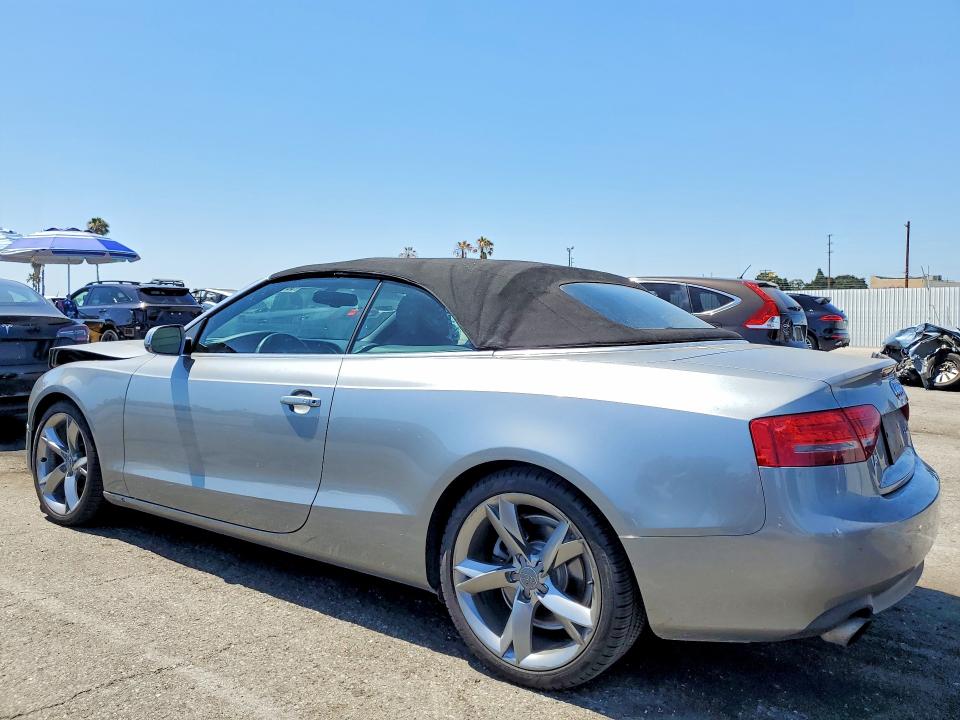 2011 Audi A5 VIN WAUJFAFH3BN008411 COPART salvage auction — FRONT END, Ca - Salvage Certificate, sold $1,200 on 2026-07-31 (photo 2)