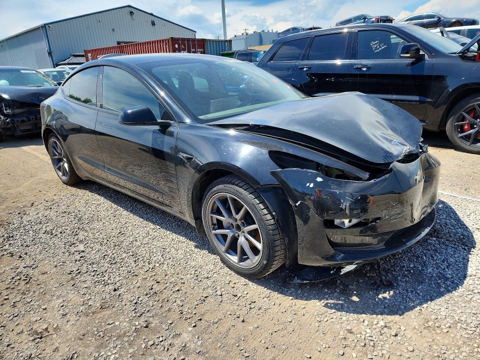 2022 Tesla VIN 5YJ3E1EA8NF206679 COPART salvage auction — FRONT END, On - Permit Salvage, sold $7,600 on 2026-07-14 (photo 4)