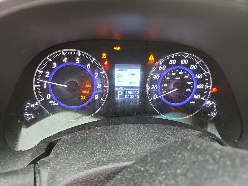 2012 Infiniti Fx VIN JN8AS1MW6CM151607 COPART salvage auction — FRONT END, NM - CERT OF TITLE-SALVAGE (P), sold $200 on 2026-07-27 (photo 9)