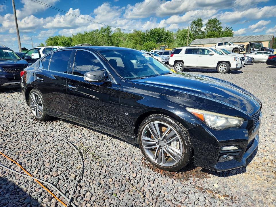 2014 Infiniti VIN JN1BV7AR9EM684906 COPART salvage auction — REAR END, Il - Salvage Certificate, sold $3,700 on 2026-07-20 (photo 4)