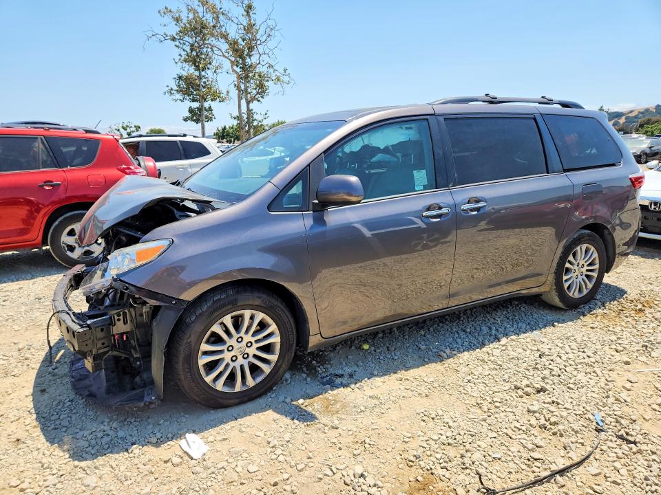 2015 Toyota Sienna VIN 5TDYK3DC0FS608951 COPART salvage auction — FRONT END, Ca - Salvage Certificate, sold $1,950 on 2026-07-07 (photo 1)