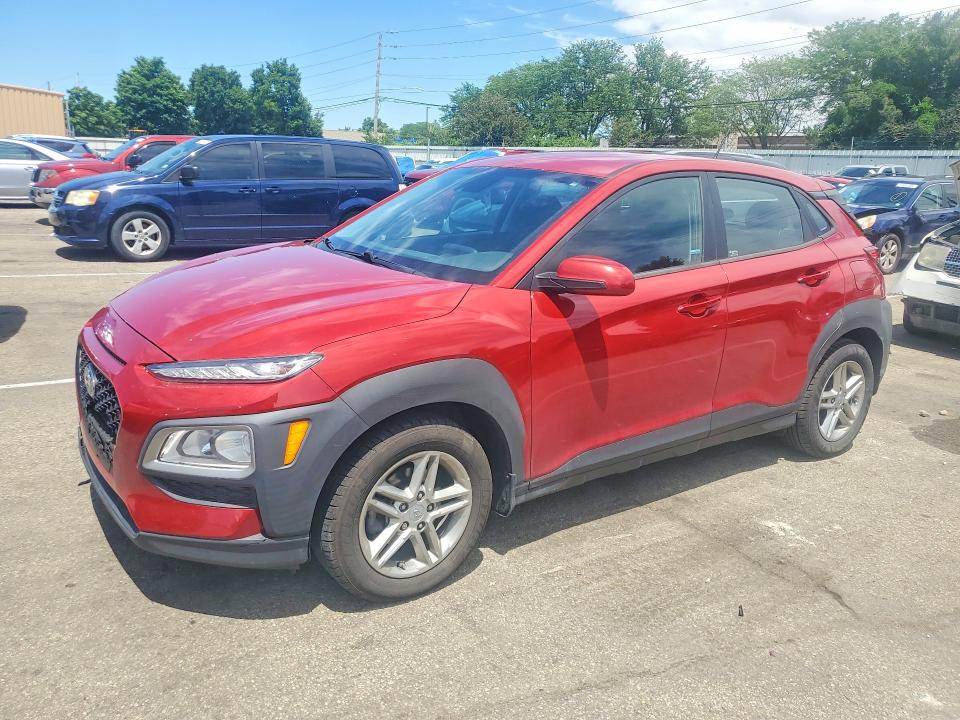 2021 Hyundai Kona VIN KM8K12AA2MU709922 COPART salvage auction — REAR END, Oh - Cert Of Title-Salvage, sold $3,375 on 2026-07-18 (photo 1)