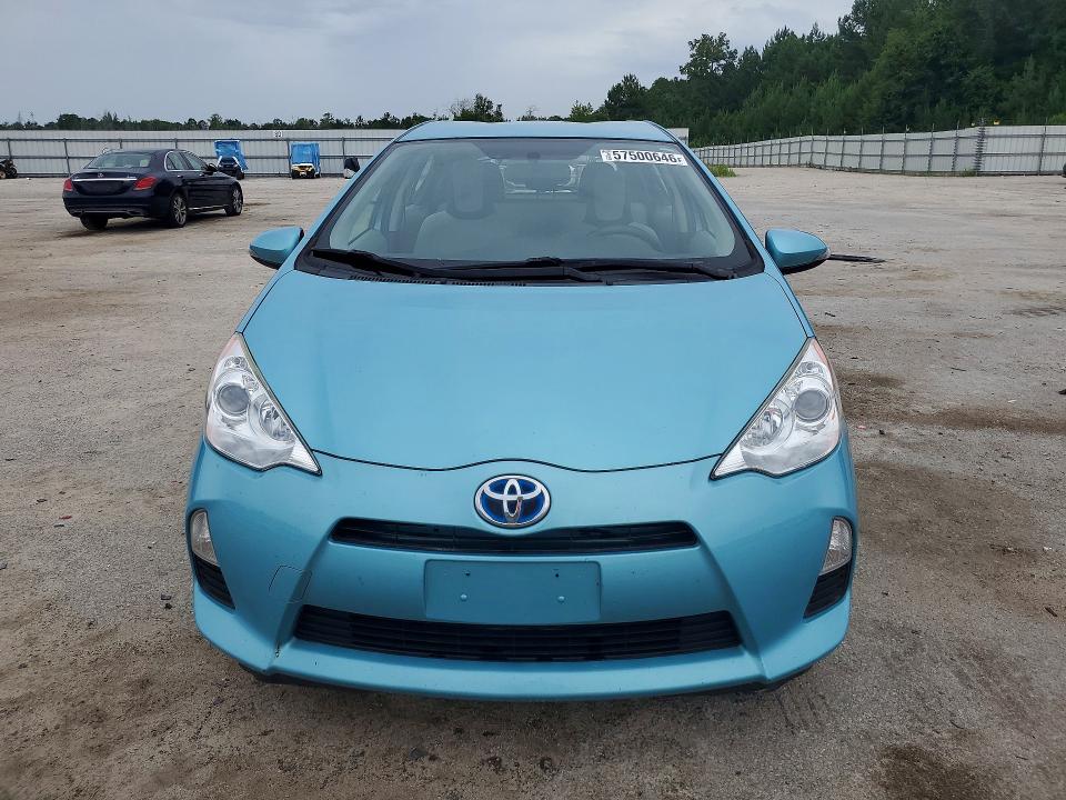 2014 Toyota Prius c VIN JTDKDTB3XE1074100 COPART salvage auction — REAR END, Sc - Cert Of Title-Salvage, sold $2,650 on 2026-07-13 (photo 5)