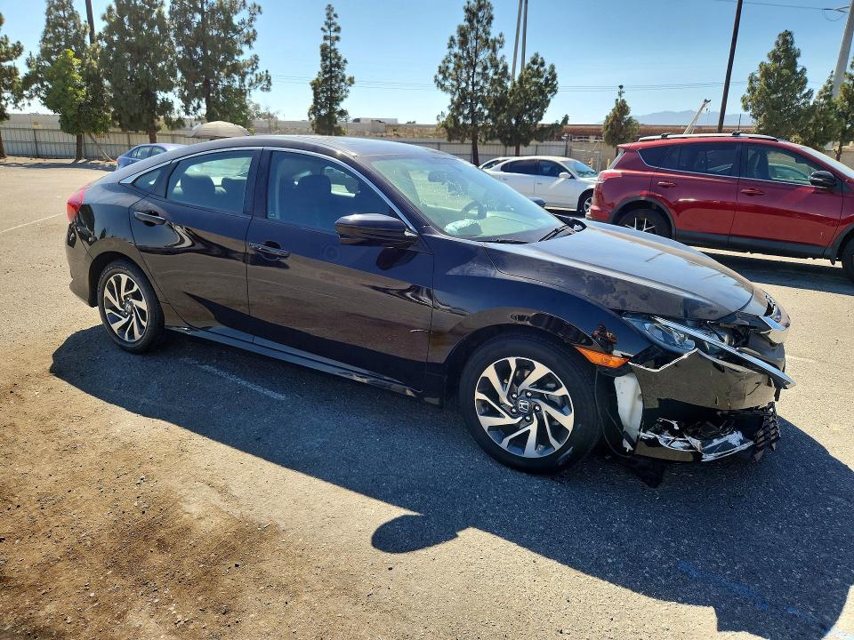 2018 Honda Civic VIN 2HGFC2F76JH508182 COPART salvage auction — FRONT END, Ca - Salvage Certificate, sold $5,200 on 2026-07-02 (photo 4)